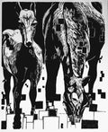 Foal on CO RD 408 — Woodblock Print, Ink on Paper, 26"×31.75", 2026