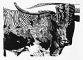 "Hobart" — Woodblock Print, Ink on Paper, 30"×21"