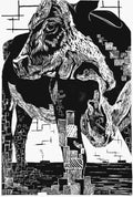 "Hall Pasture Heifer" — Woodblock Print, Ink on Paper, 33.5"×50.25"