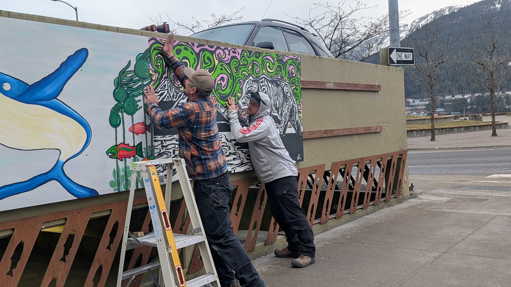 Auke Bear Mural — Acrylic on Wood, 96"×48"