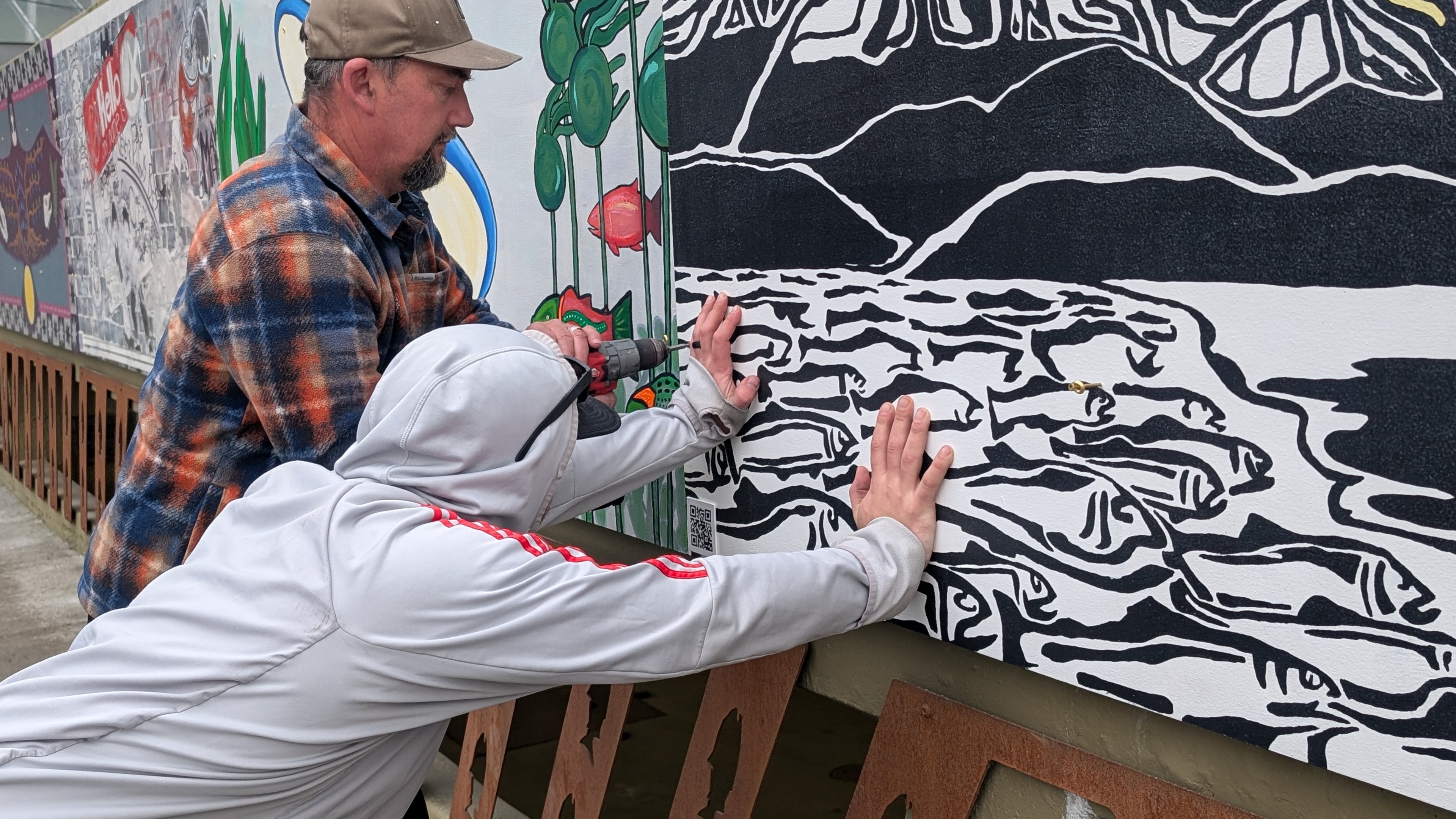 Auke Bear Mural — Acrylic on Wood, 96"×48"